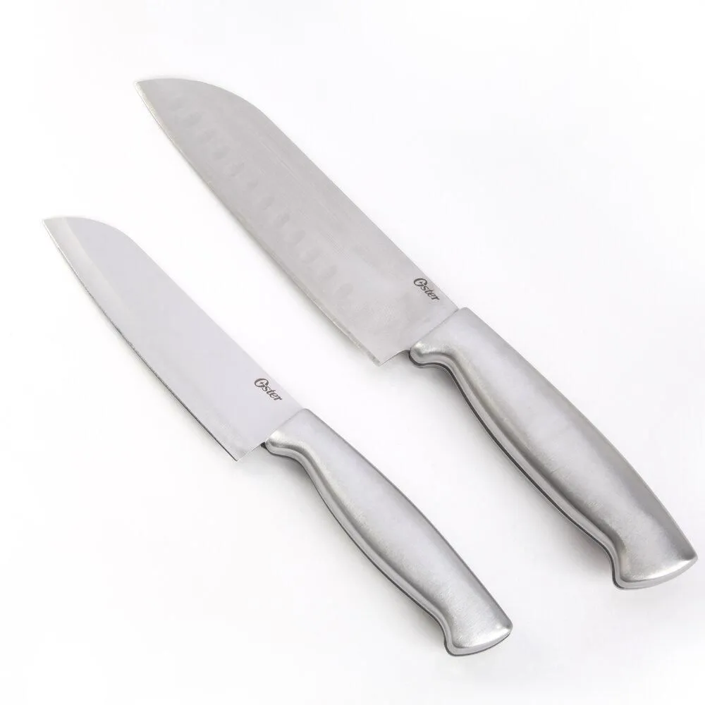 Juego De Cuchillos Santoku Oster Edgefield 2 Pzas Acero