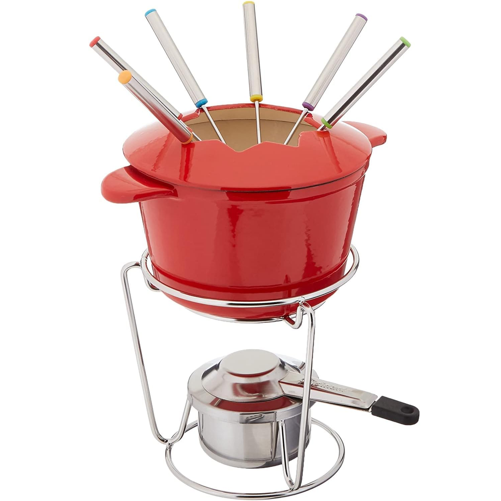 Juego De Fondue Cuisinart De Hierro 13 Pzas Rojo