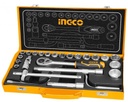 Juego De Herramientas Ingco 24 Pzas De Dados Y Llaves Con Maleta