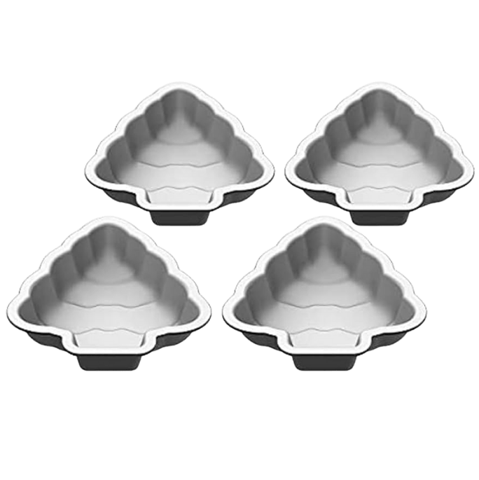 Juego De Moldes Para Hornear Cuisinart Mini Arboles De Navidad 4 Pzas Gris