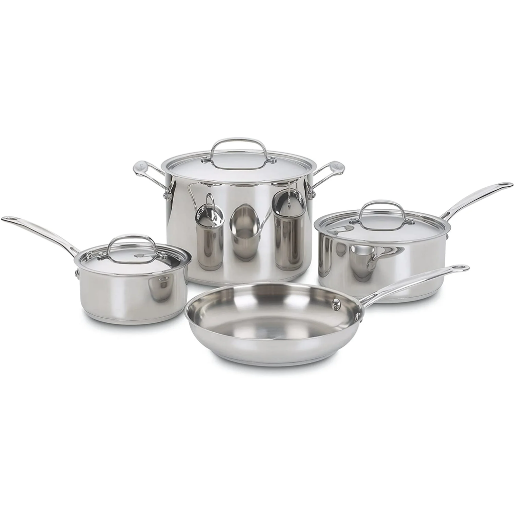 Juego De Ollas Cuisinart Chefs Classic 7 Pzas Acero