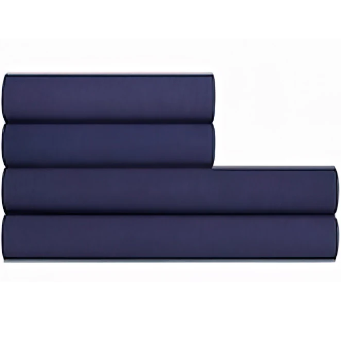 Juego De Sabanas Nautica Basic Queen 4 Pzas Azul Marino