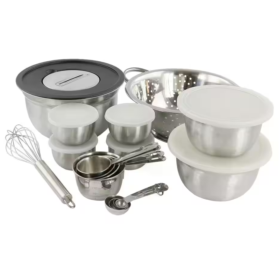 Juego De Utensilios De Cocina Oster Para Mezclas 27 Pzas Con Cucharas Medidoras Batidor Y Bowls