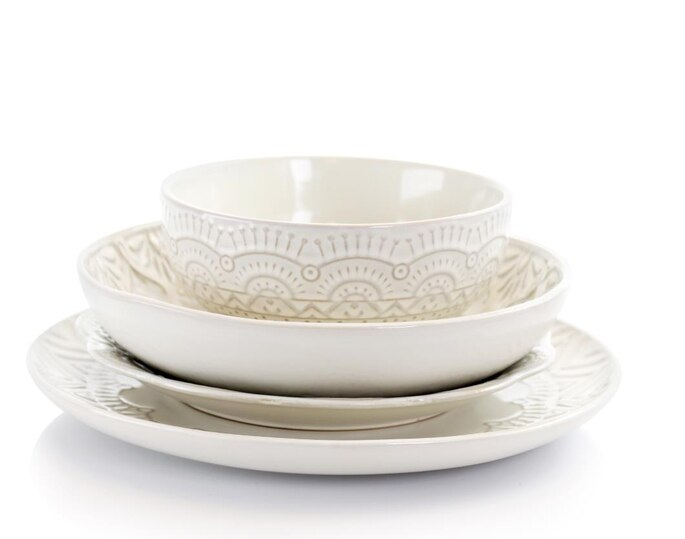 Juego De Vajilla Gibson Elite 16 Pzas De Terracota Beige