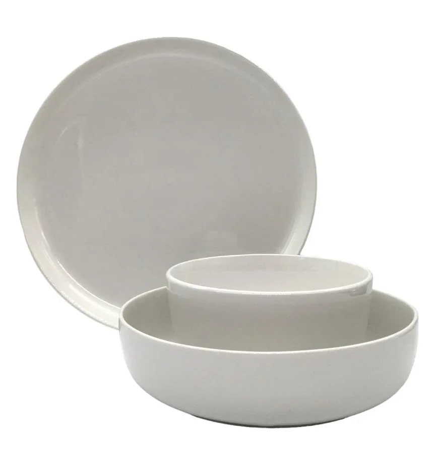 Juego De Vajilla Gibson Home 12 Pzas Avisala De Ceramica Blanco
