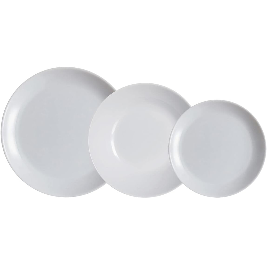 Juego De Vajilla Luminarc 18 Pzas Diwali Granit De Vidrio Gris