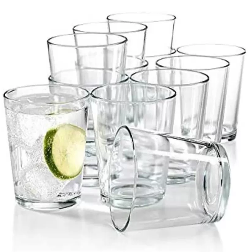 Juego De Vasos Martha Stewart Home Bajos Y Altos 12 Pzas 377 Ml Y 503 Ml Transparente