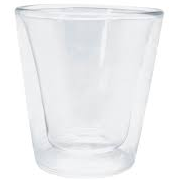 Juego De Vasos Nerthus 2 Pzas 100 Ml Doble Pared De Vidrio Transparente