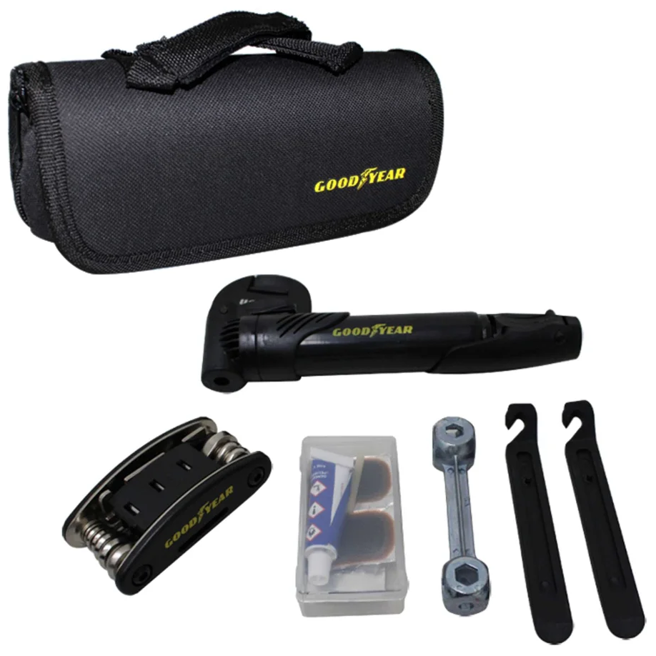 Kit De Reparacion GoodYear Para Bicicletas Con Estuche Negro