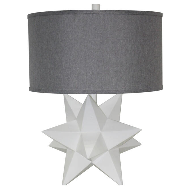 Lampara De Mesa Soho Base Con Forma De Estrella Gris