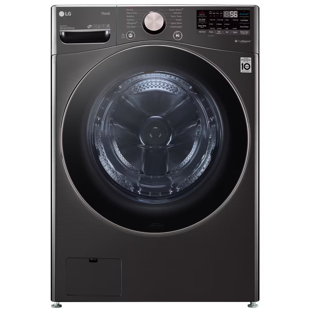 Lavadora Automatica 25 Kg LG Smart Carga Frontal Inverter TurboWash 360° Negro
