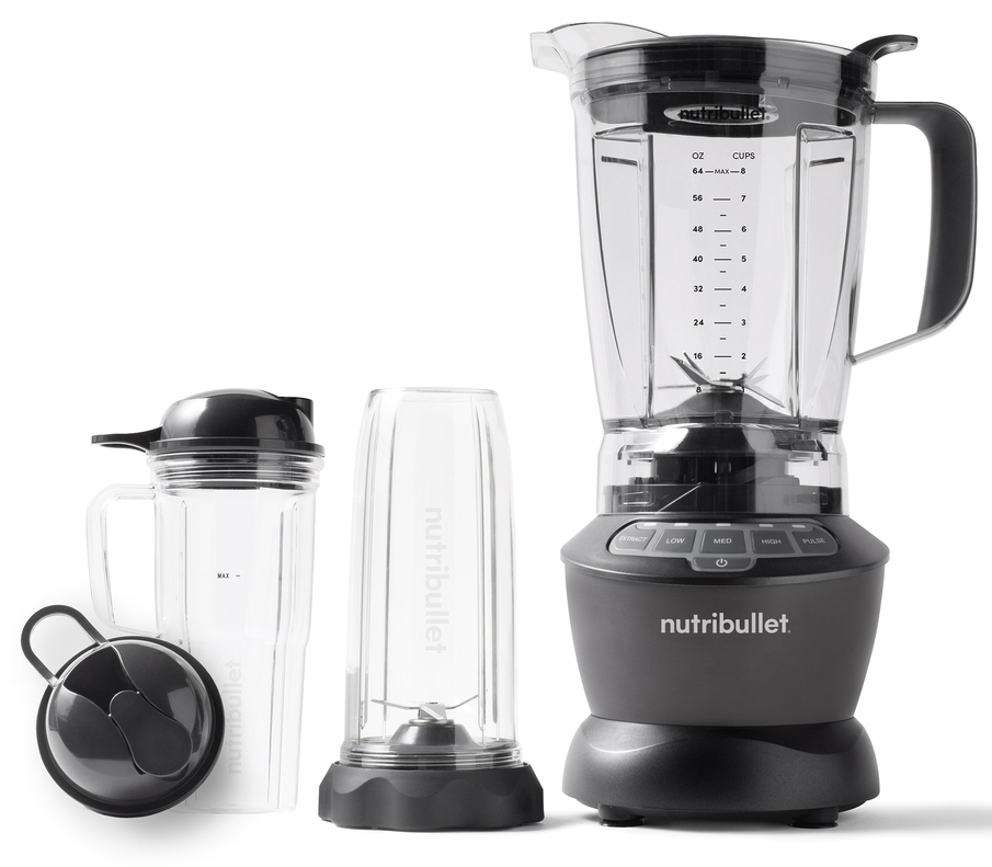 Licuadora Extractor De Jugo Nutribullet Blender 1.8 Lts 4 Vel Con 3 Vasos 1200W Negro
