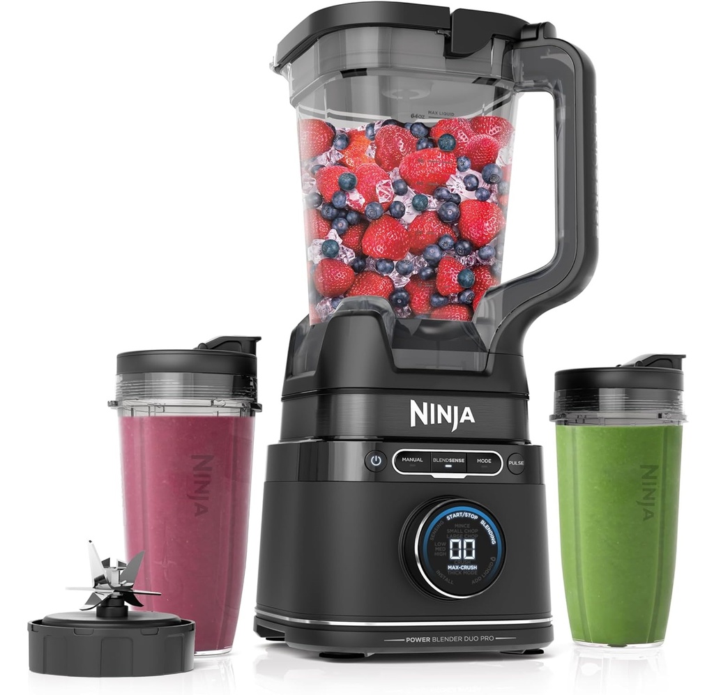 Licuadora Ninja Power Blender Pro  2.1 Lts Con Tecnologia BlendSense Y Vasos 1800W Negro