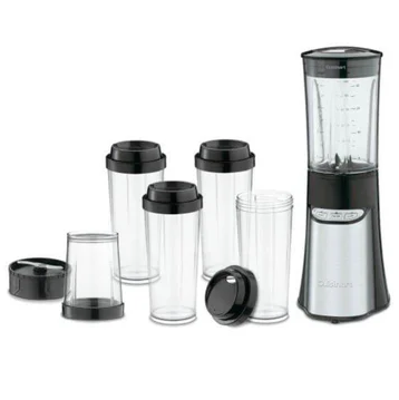 Licuadora Personal Cuisinart 950 Ml Portatil Con Acc 350W Negro Y Plateado