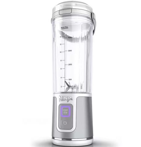 Licuadora Personal Ninja Blast 530 Ml Inalambrica Portatil Blanco Y Gris