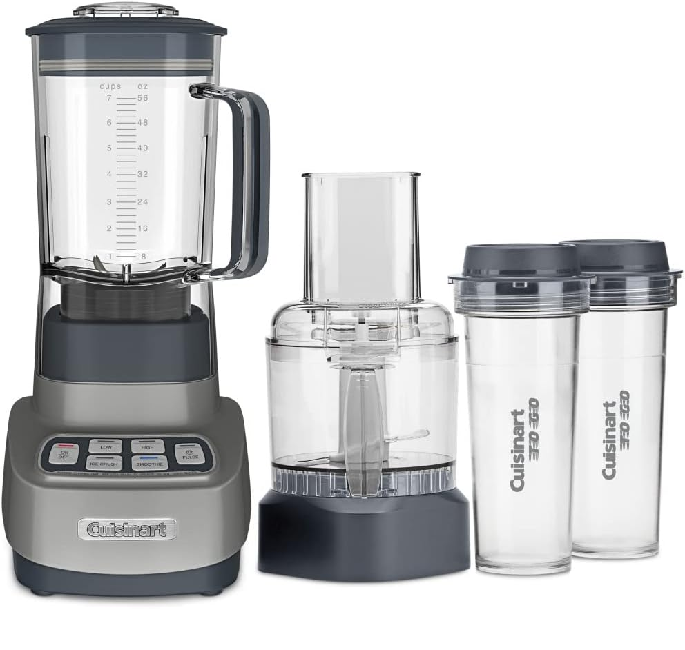 Licuadora Y Procesador De Alimentos Cuisinart Ulltra 1.6 Lts 2 Vel Funcion De Pulso 750W Gris