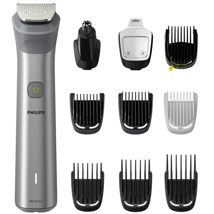 Afeitadora Philips Para Cabello Rostro Y Cuerpo 10 Acc Series 5000 Plateado