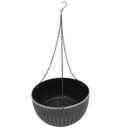 Macetero Colgante Life Art 26x15.5 Cm Negro