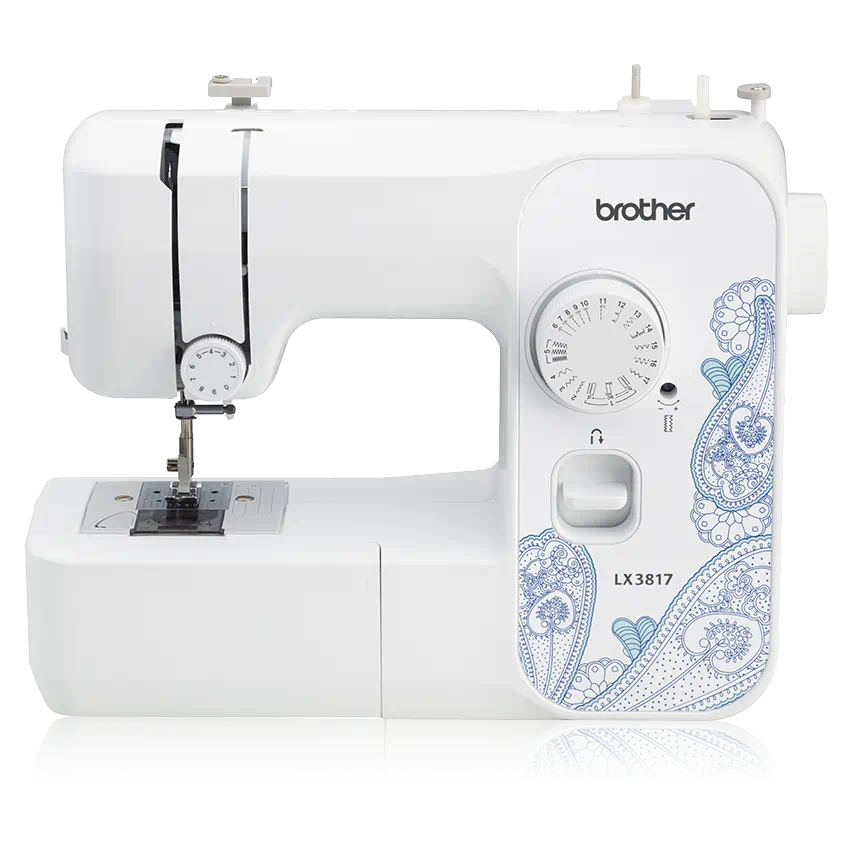Maquina De Coser Brother Ligera 17 Puntadas Enhebrado Manual Con Ojal De 4 Pasos Y 4 Pies De Costura Blanco