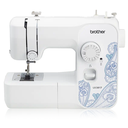 Maquina De Coser Brother Ligera 17 Puntadas Enhebrado Manual Con Ojal De 4 Pasos Y 4 Pies De Costura Blanco