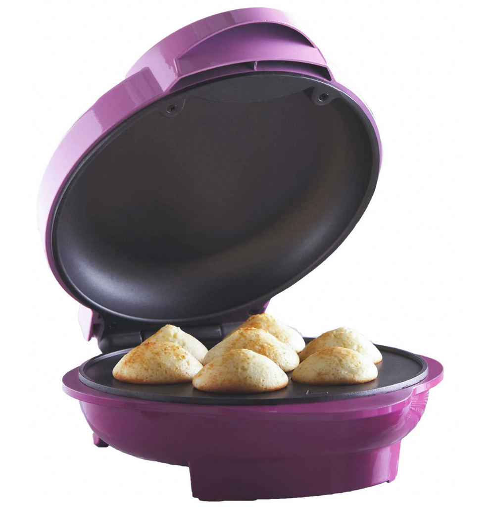 Maquina De Mini Cupcakes Brentwood De 7 Porciones Antiadherente 1000W Rosado