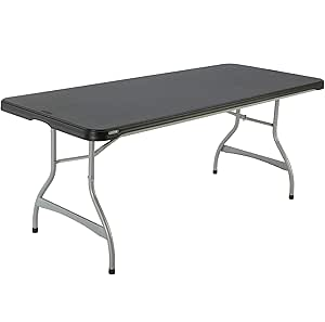 Mesa Plegable Lifetime Rectangular 182 Cm Negro