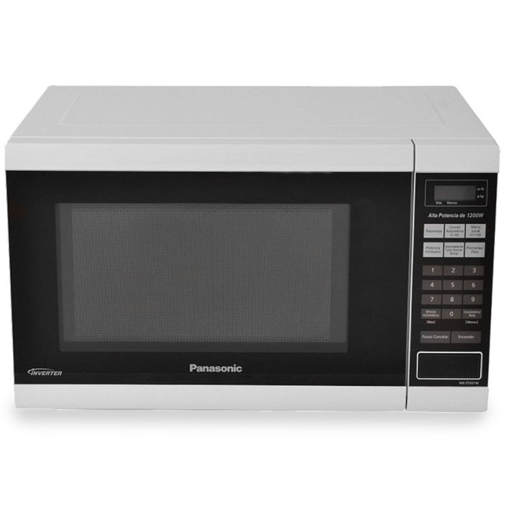 Microondas 1.2 Pies Panasonic Inverter 14 Menus Automaticos Blanco