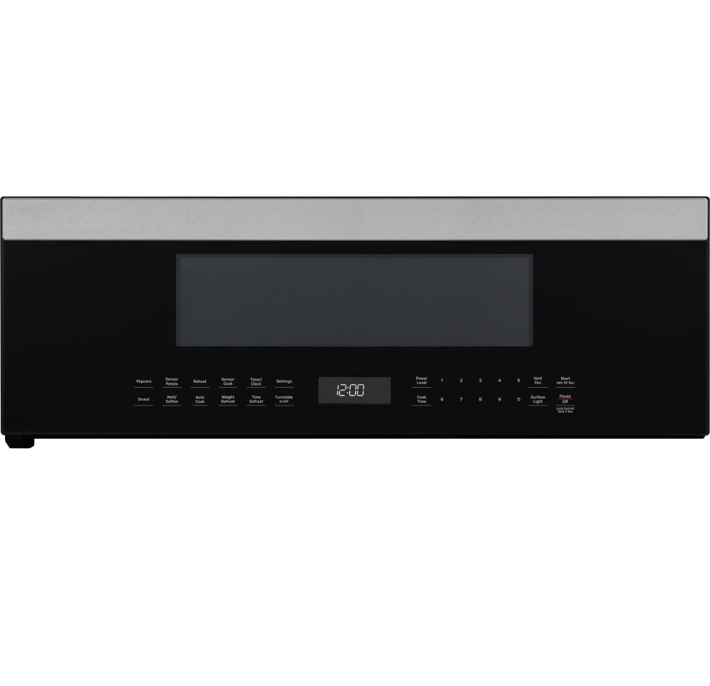 Microondas Campana 1.2 Pies Mono/Cafe/Ge 76 Cm Perfil Bajo Control De Coccion Con Sensor Acero