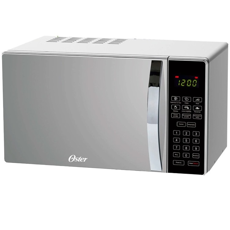 Microondas Oster 0.8 Pies 6 Programas De Coccion Espejo Gris