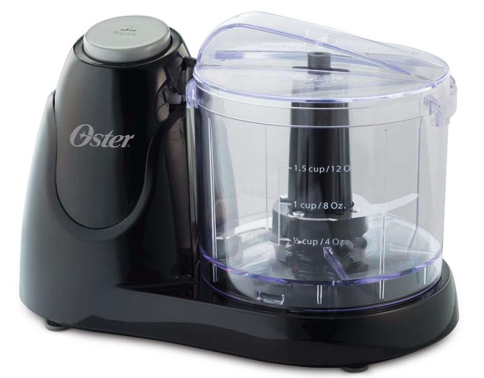Mini Procesador De Alimentos Oster 1.5 Tazas 1 Vel Funcion De Pulso 70W Negro
