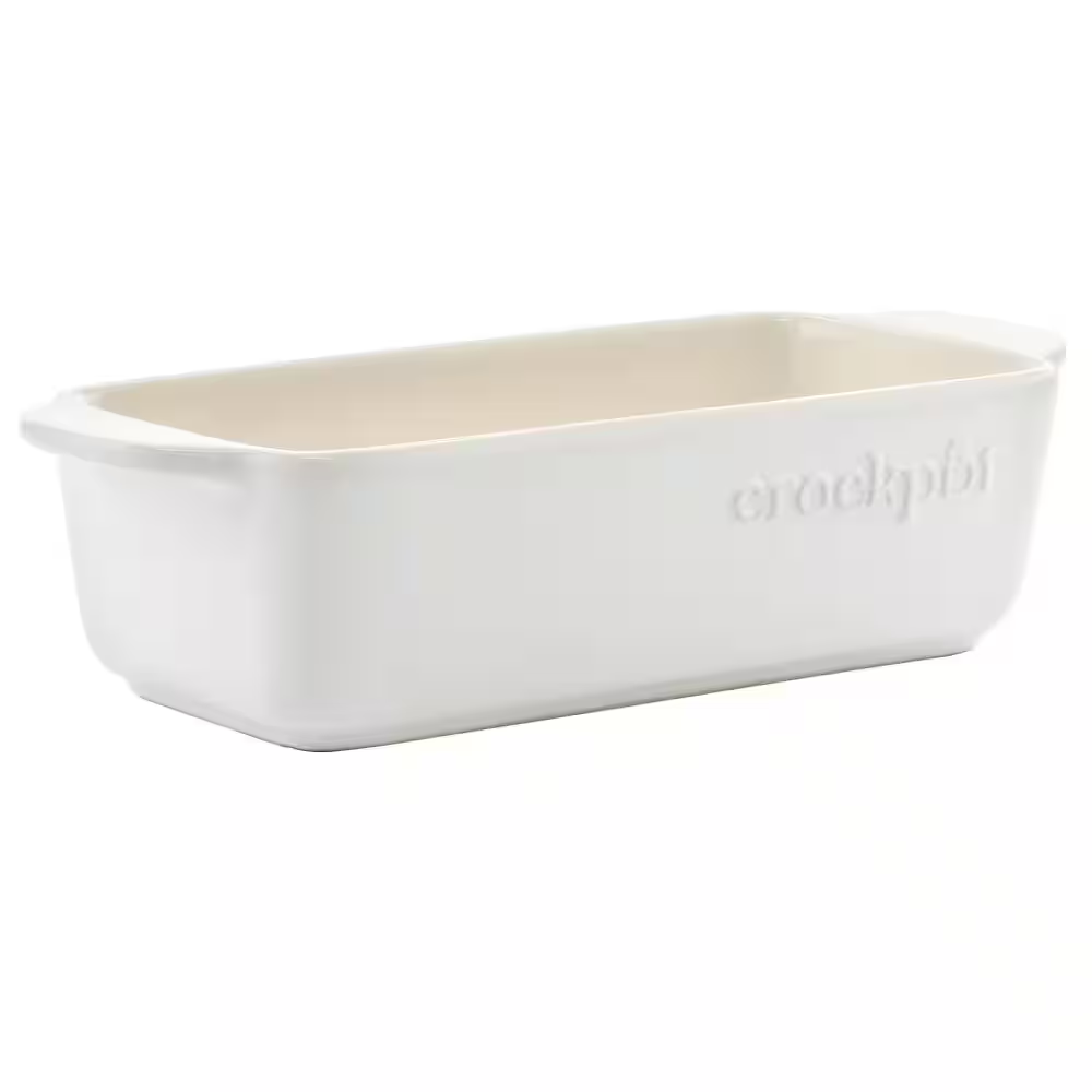 Molde Para Hornear Crock Pot 1.25 Qt De Gres Blanco