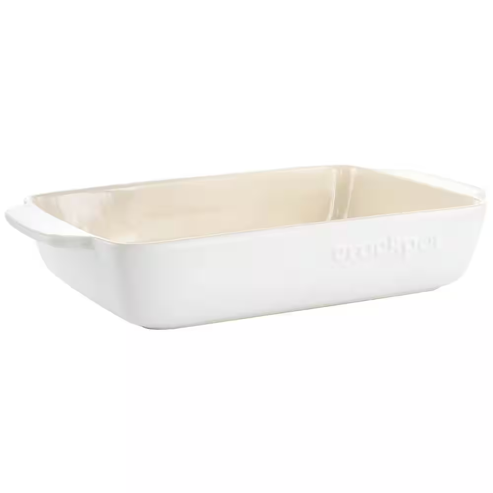 Molde Para Hornear Crock Pot 5.6 Qt De Gres Blanco