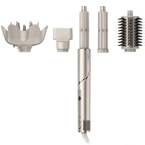 Multiestilizador Shark FlexStyle Rizado y Crespo Con Difusor Ajustable Y Acc Beige Metalizado