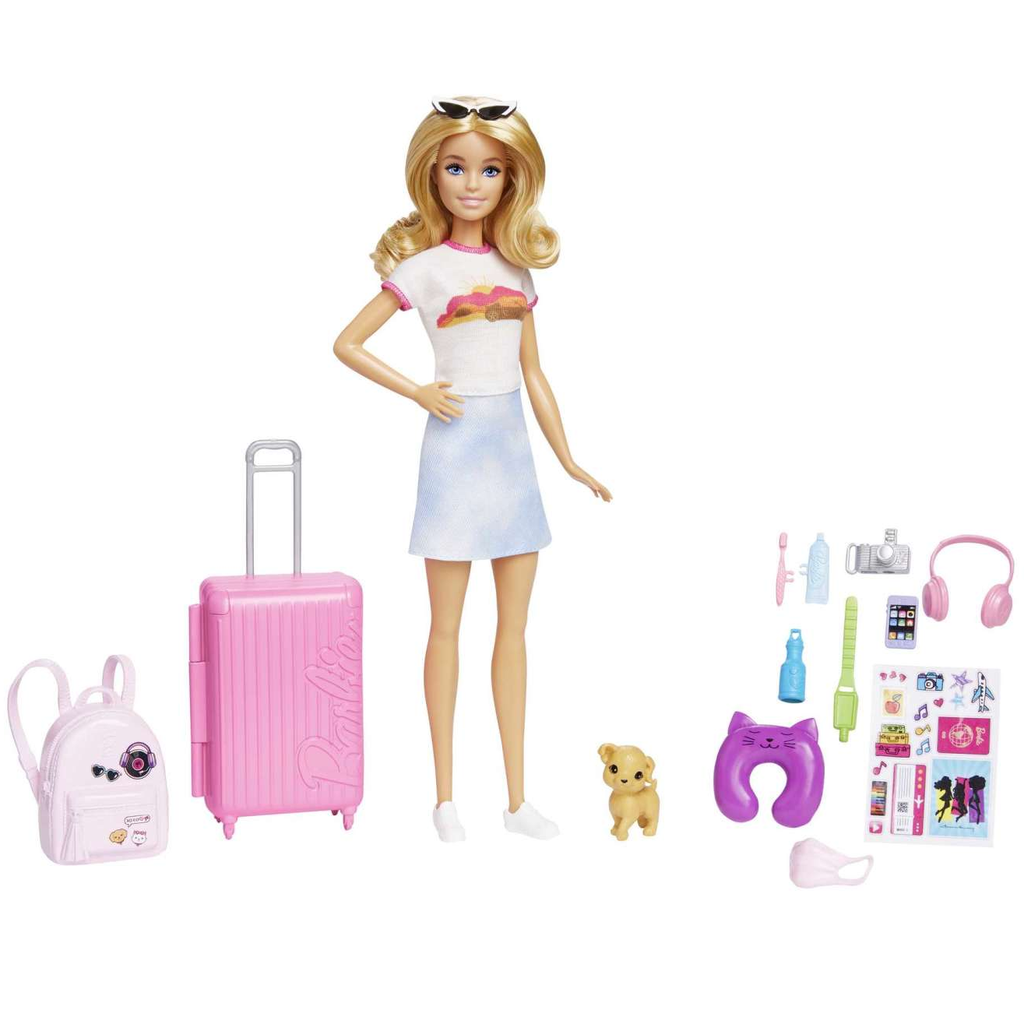 Muñeca Barbie Viajera Con Maleta Y Acc Multicolor