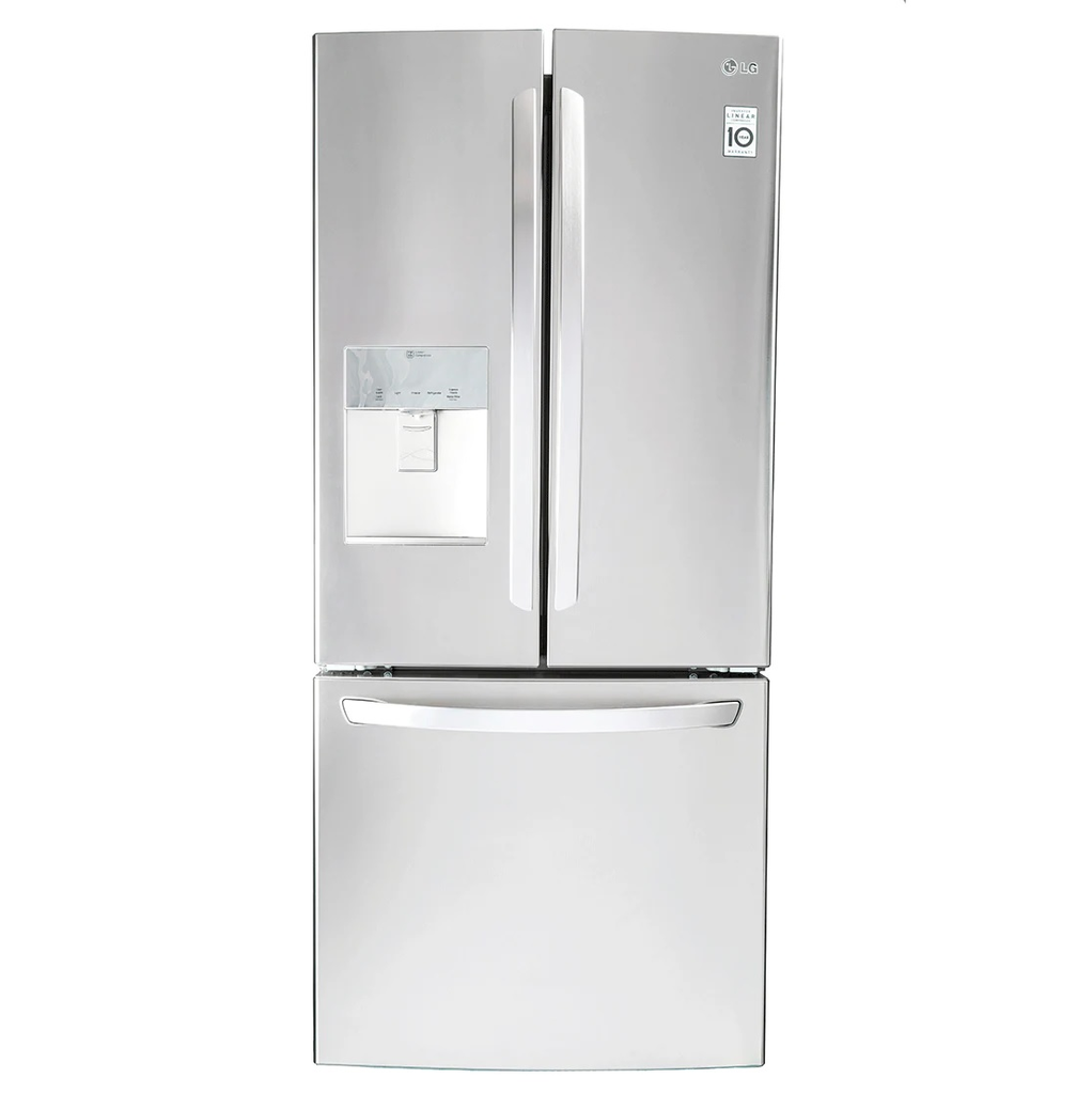 Nevera LG 22 Pies Inverter Con Dispensador Maquina De Hielo 3 Ptas 76 Cm Acero