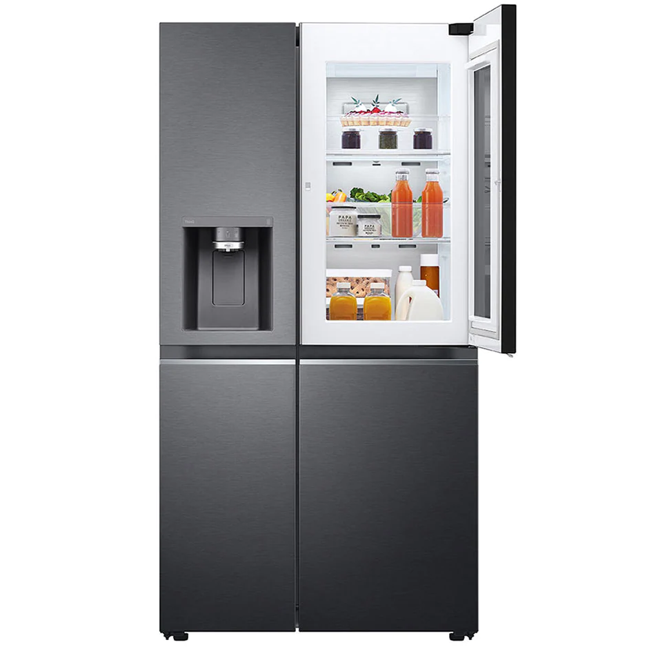 Nevera LG 24 Pies Inverter Smart Con Dispensador Door in Door InstaView Craft Ice 2 Ptas 92 Cm Negro Mate