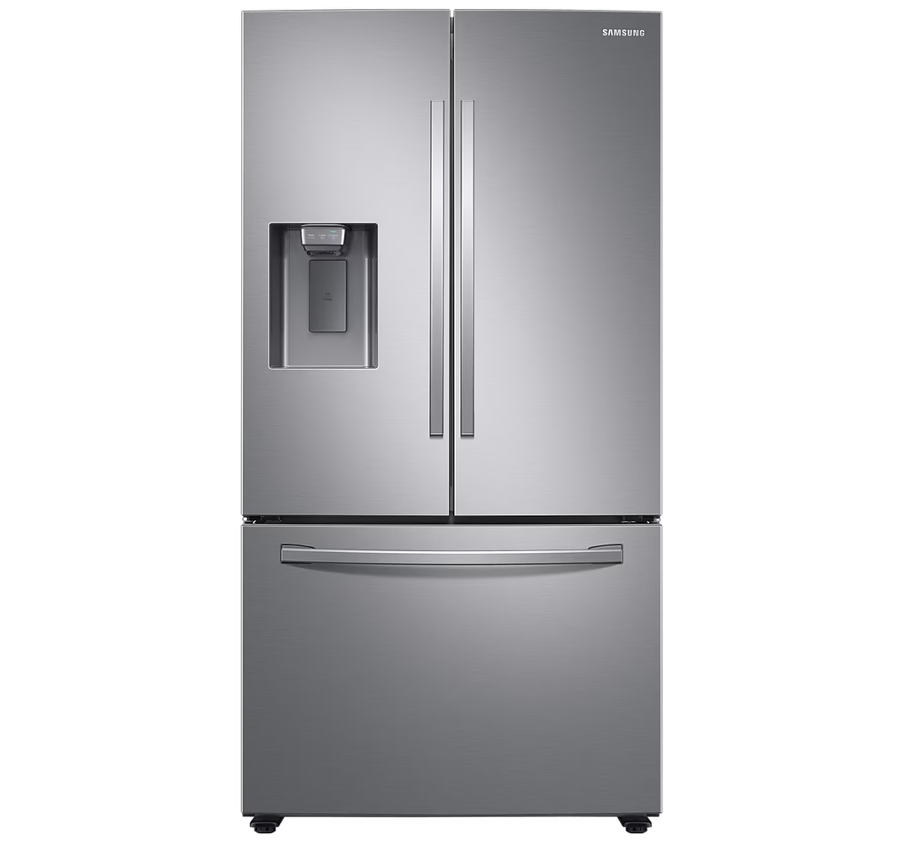 Nevera Samsung 27 Pies Inverter Con Dispensador Maquina De Hielo 3 Ptas 91 Cm Plateado