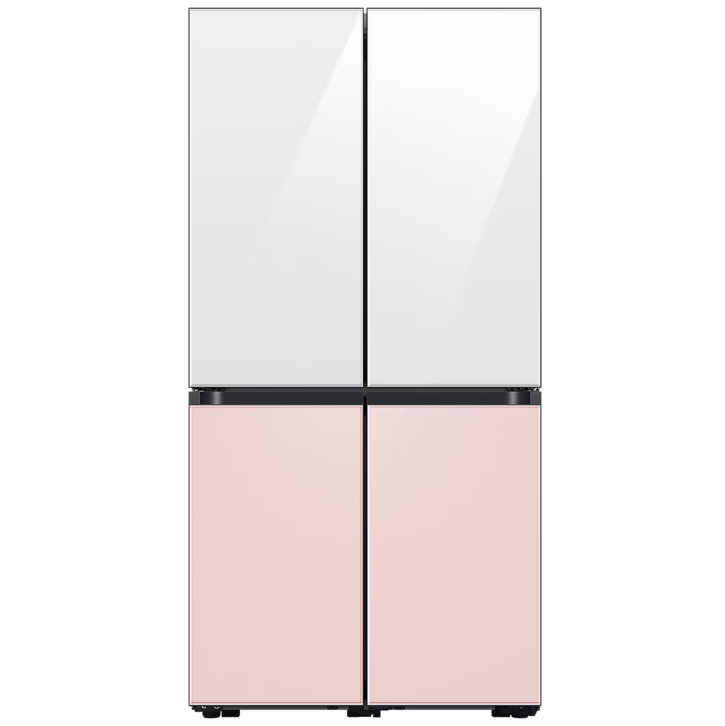 Nevera Samsung Bespoke 23 Pies Inverter Smart FlexZone 5 Modos 4 Ptas 92 Cm Blanco Y Rosado