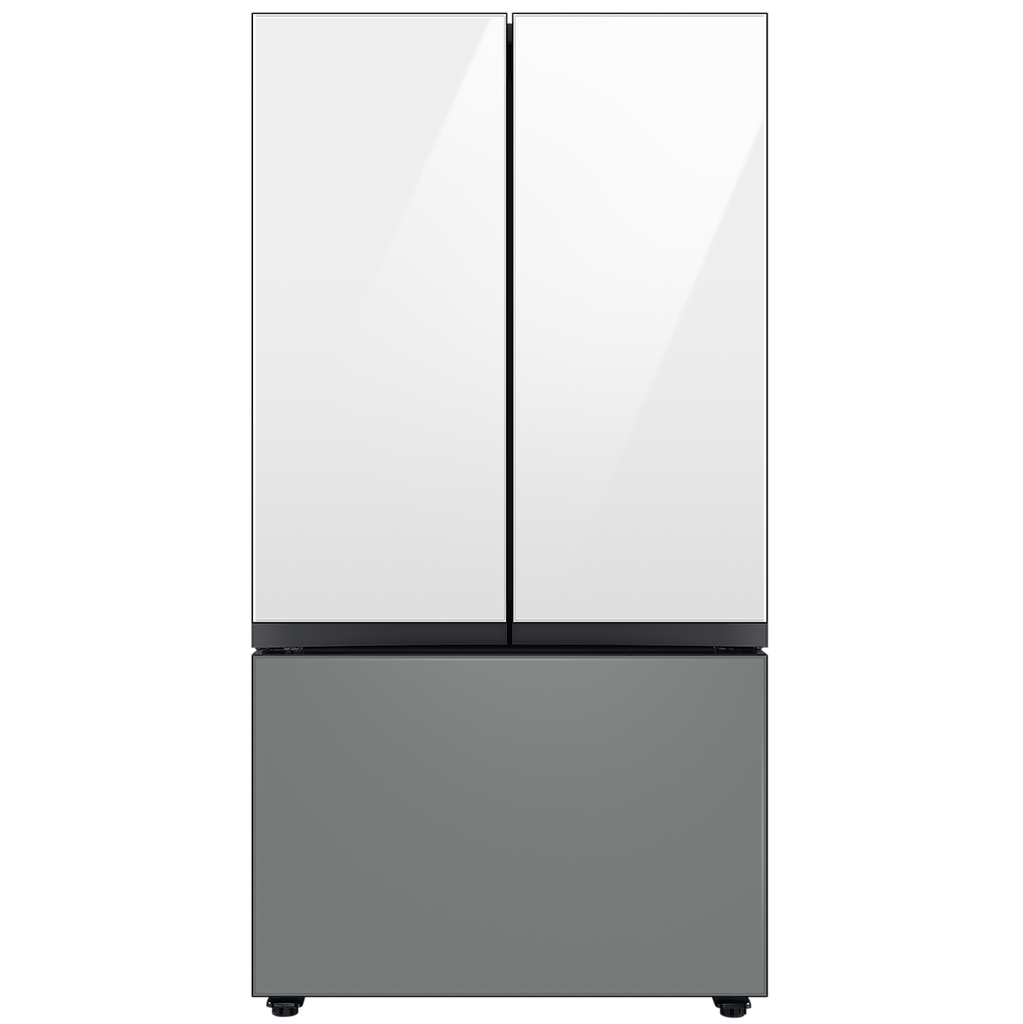 Nevera Samsung Bespoke 24 Pies Inverter Smart Con Maquina De Hielo 3 Ptas 91 Cm Blanco Y Gris Satinado