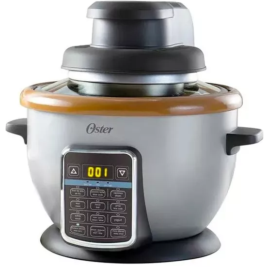 Olla Arrocera Oster Multiusos 12 Tazas 10 En 1 Con Freidora De Aire Gris