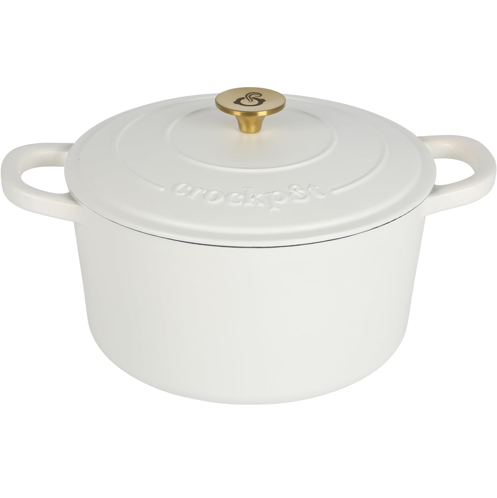 Olla Crock Pot 5 Qt Para Horno Holandes De Hierro Fundido Blanco
