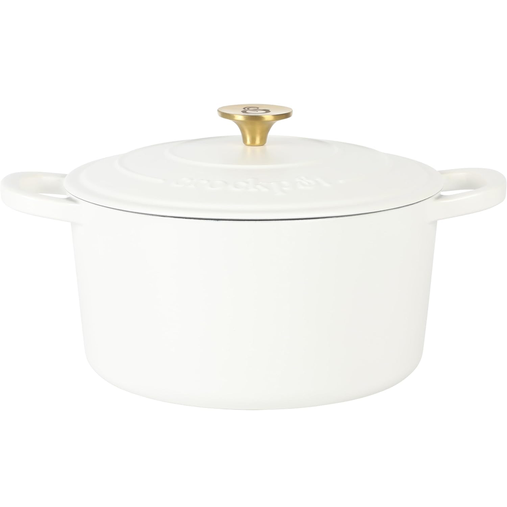 Olla Crock Pot 6 Qt Para Horno Holandes De Hierro Fundido Blanco