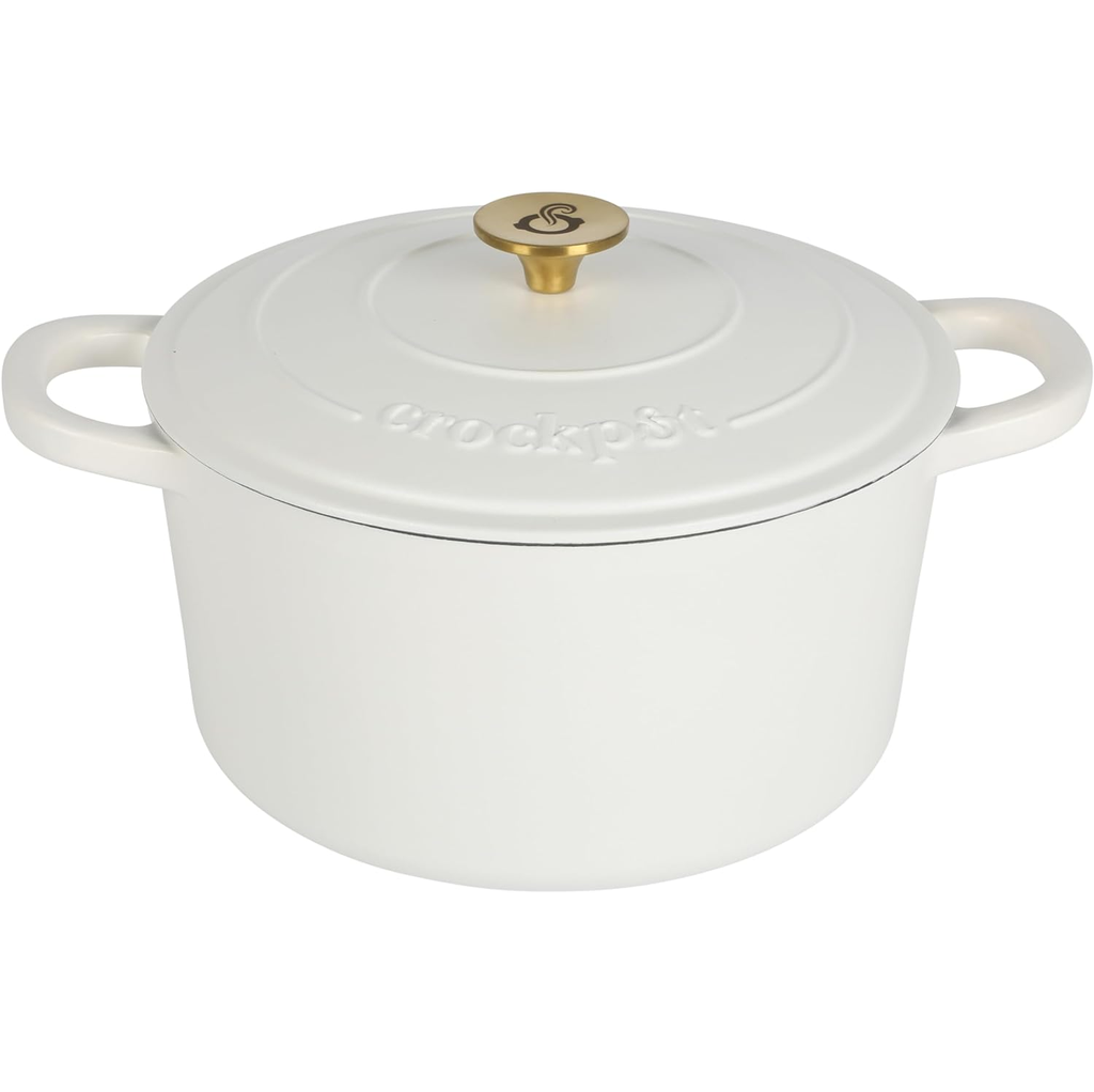 Olla Crock Pot 7 Qt Para Horno Holandes De Hierro Fundido Blanco