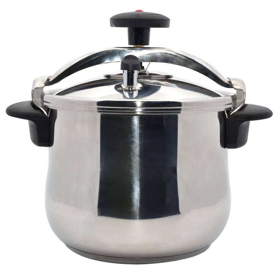 Olla De Presion Magefesa Star Bombeada 6 Lts Con Valvulas Giratoria Y De Presion Y Barra de Seguridad Acero