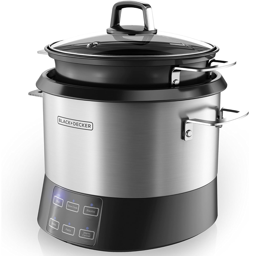 Olla Multifuncion Black+Decker 4.7 Lts 6 Funciones Preestablecidas Acero Y Negro