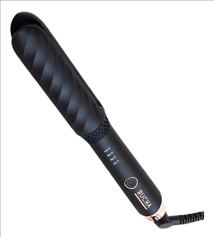 Ondulador De Cabello Rucha De Titanio Y Argan 450°F Negro