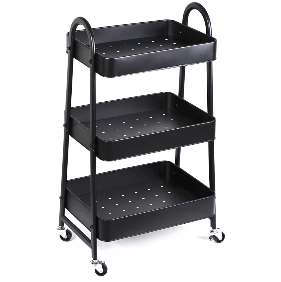 Organizador Kennedy 3 Niveles Con Ruedas Negro