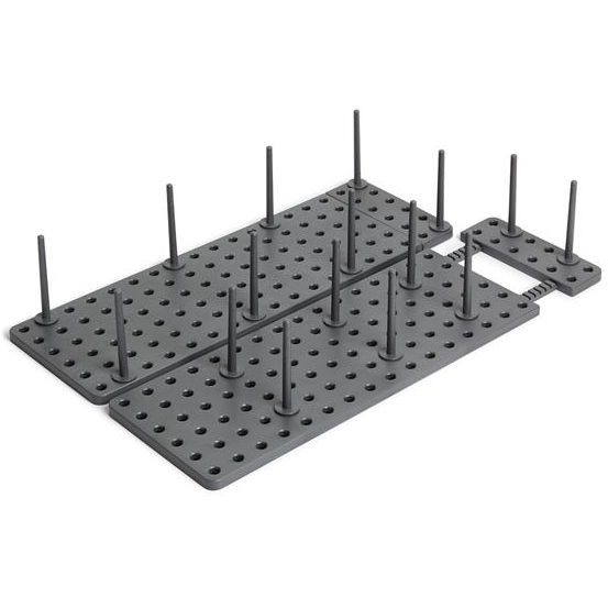 Bandeja Organizadora De Gabinete Umbra Para Utensilios De Cocina Con Clavijjas 2 Pzas Gris