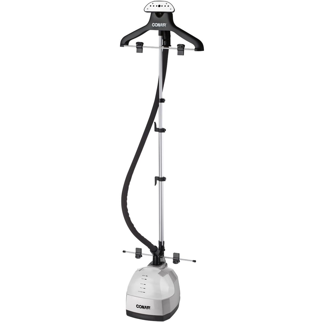 Vaporizador De Prendas Conair De Pedestal Giratorio Altura Ajustable Con Gancho 1500W Gris Y Negro