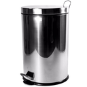 Papelera Tajanara 12 Lts Circular Con Tapa Y Pedal Acero